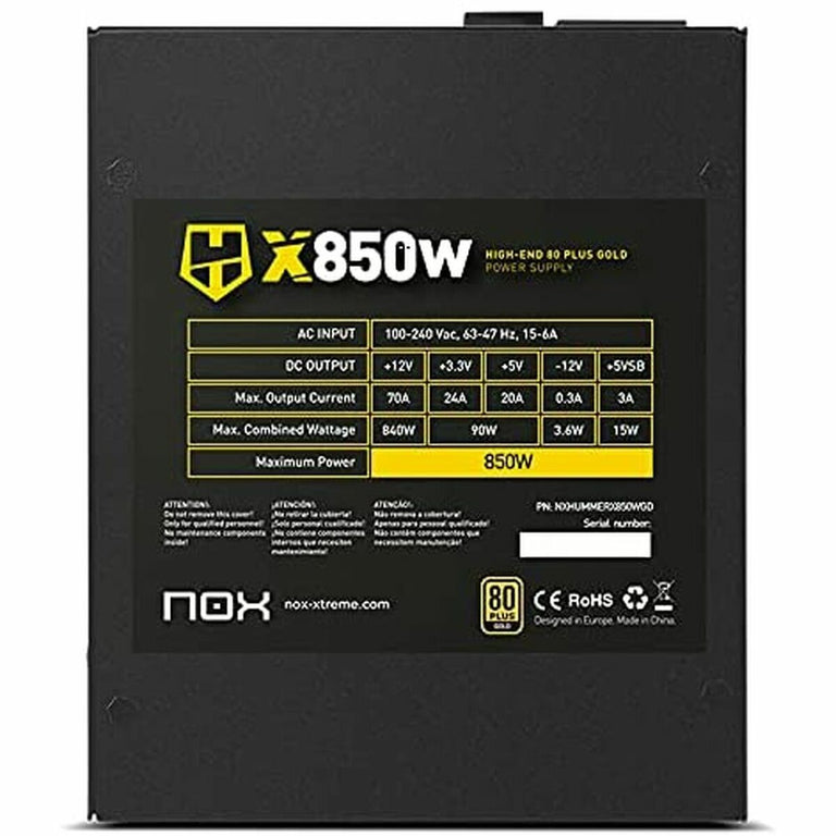 Fuente de Alimentación NOX HUMMER X 850 W