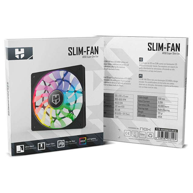 Ventilador de Caja NOX SLIM FAN (120 mm)