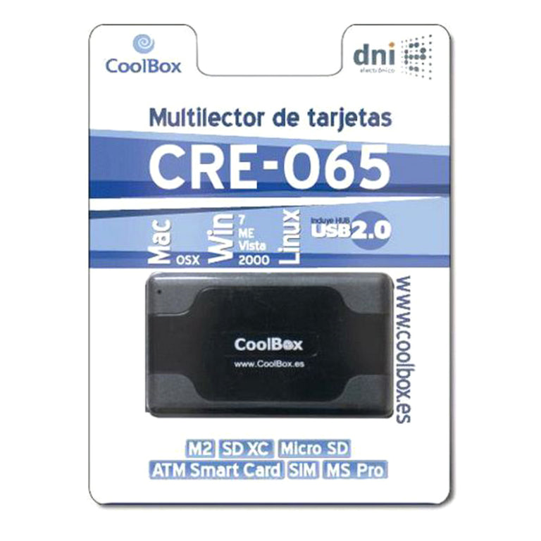 CoolBox CRE-065 USB 2.0 Smart Card Reader Schwarz