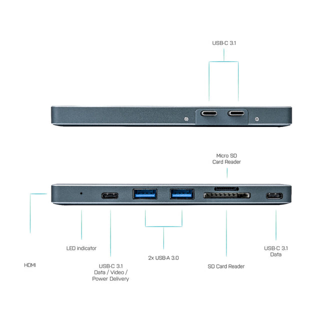 i-Tec Thunderbolt 3 USB Hub Metall-Port-Replikator für Apple MacBook Pro + Power Delivery