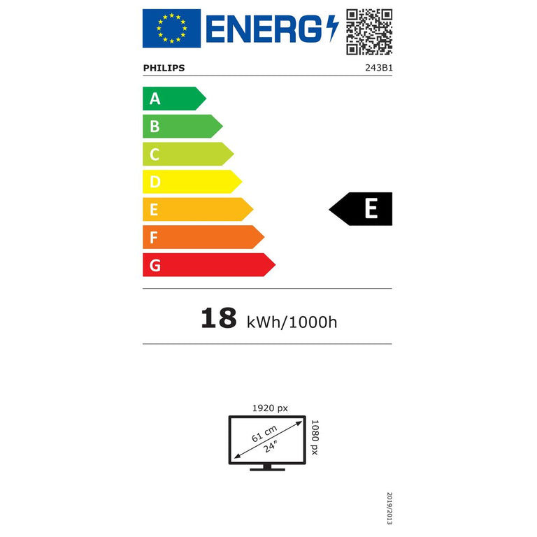 Monitor Philips 243B1/00 IPS LED Full HD 1920 x 1080 px 23,8"