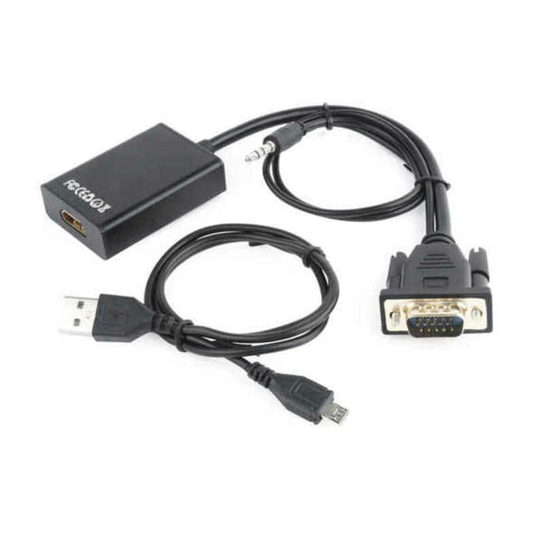 Adaptador VGA a HDMI con Audio GEMBIRD Negro