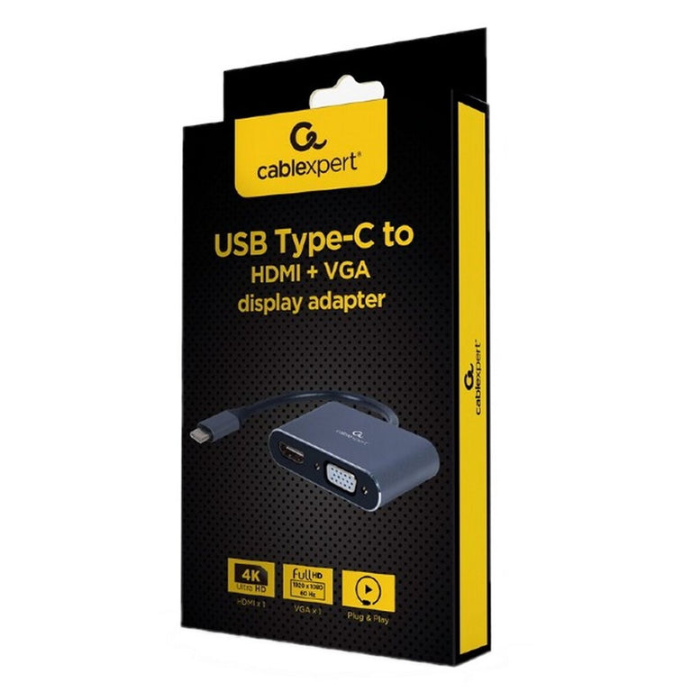 USB-zu-VGA/HDMI-Adapter GEMBIRD A-USB3C-HDMIVGA-01