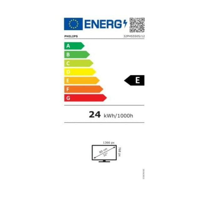 Televisión Philips 32PHS5505 32" HD LED HDMI Negro