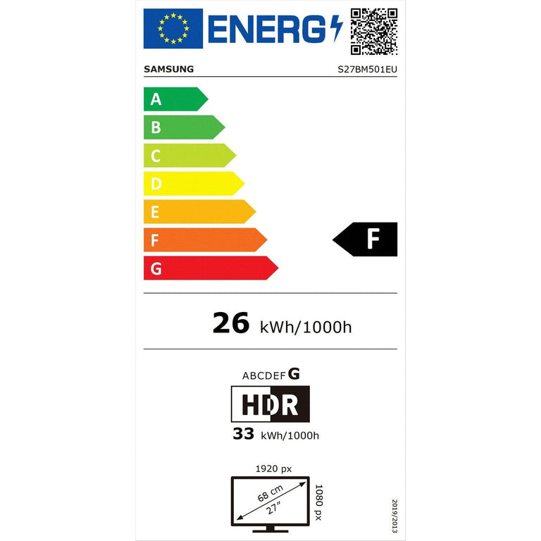 Monitor Samsung S27BM501EU FHD Blanco 16:9 27" (Reacondicionado A)