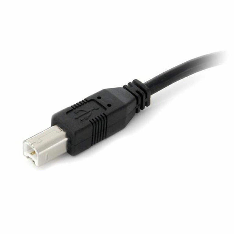 Cable USB A a USB B Startech USB2HAB30AC          Negro