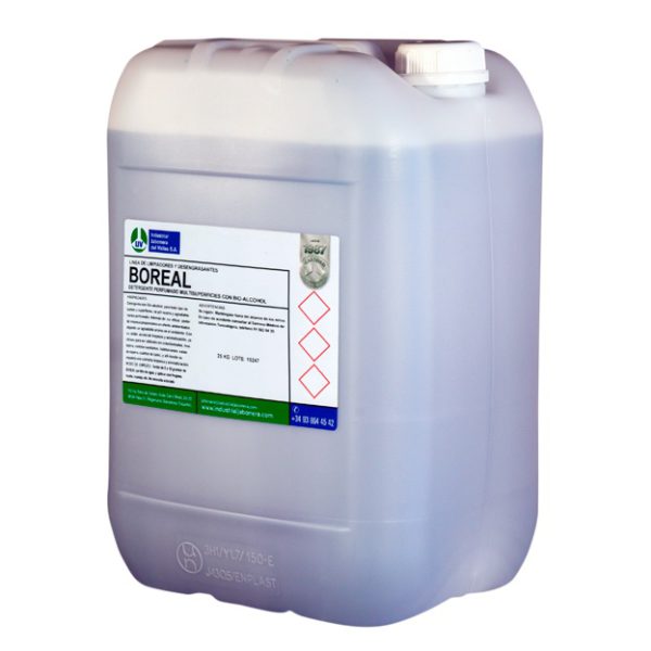 Detergente perfumado multisuperficies con bio-alcohol. 4X5, 10 y 25 Kg