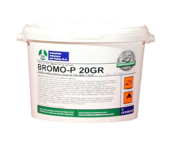 Bromo pastillas 20 gr. Caja con 4 Cubos de 5 Kilos