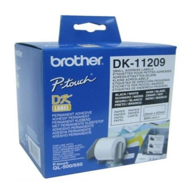 Etiquetas para Impresora Brother DK-11209 62 x 29 mm Blanco