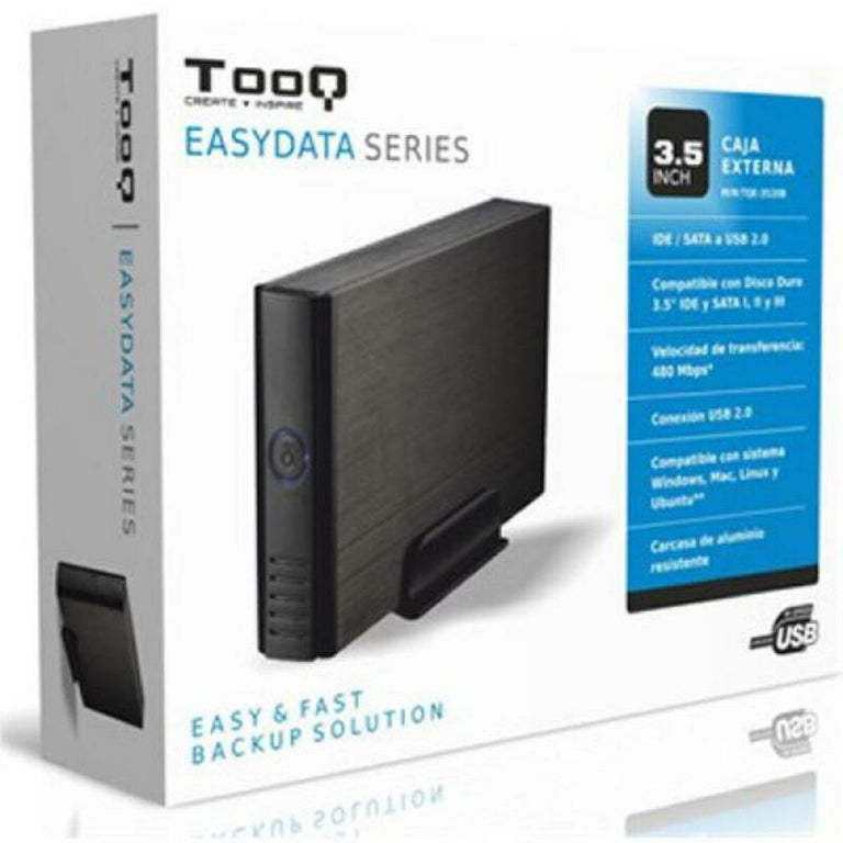 <transcy>Boîtier Externe TooQ TQE-3520B HD 3.5" IDE / SATA III USB 2.0 Noir</transcy>