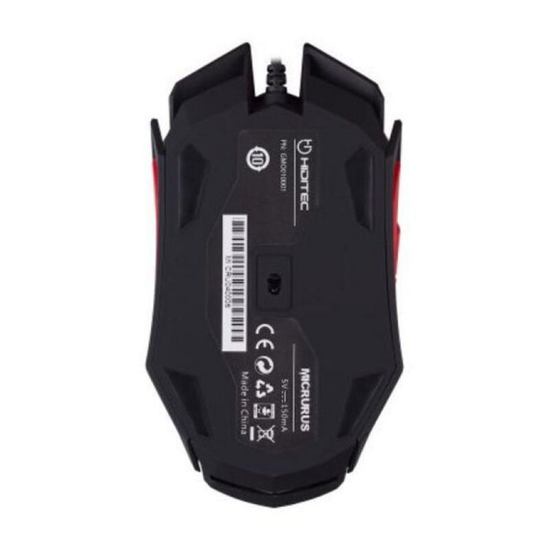 Hiditec Micrurus Gaming-Maus 8100 dpi Schwarz Rot