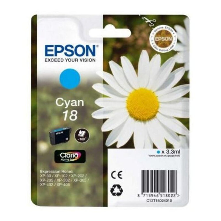 Cartucho de Tinta Original Epson T1802 Cian