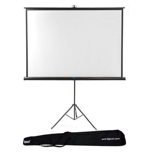 Wandleinwand mit Stativ + Tasche iggual PSITS180 180 x 180 cm