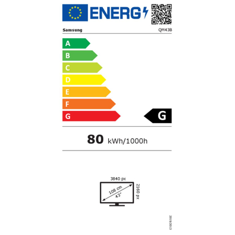 Videowandmonitor Samsung QM43B-T 3840 x 2160 px 43"