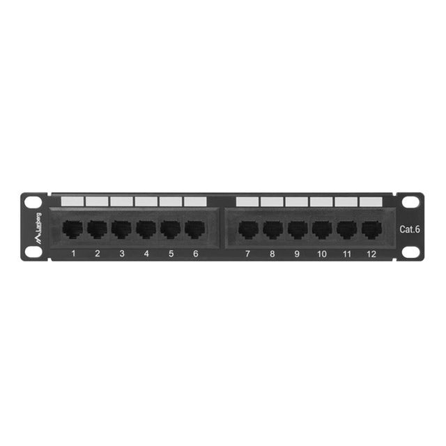 Patchpanel 12 Ports UTP Kategorie 6 Lanberg PPU6-9012-B