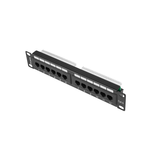 Patchpanel 12 Ports UTP Kategorie 6 Lanberg PPU6-9012-B