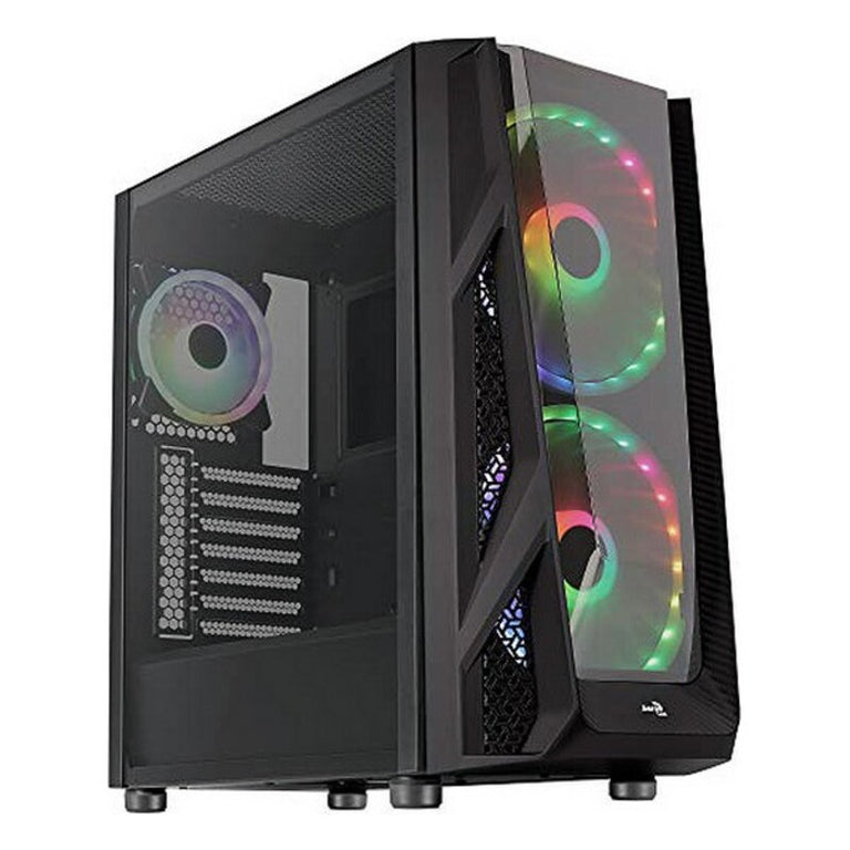 Caja Semitorre Micro ATX / Mini ITX / ATX Aerocool NIGHTHAWKDUOBK RGB USB 3.0 Ø 20 cm Negro