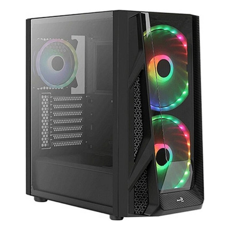 Caja Semitorre Micro ATX / Mini ITX / ATX Aerocool NIGHTHAWKDUOBK RGB USB 3.0 Ø 20 cm Negro