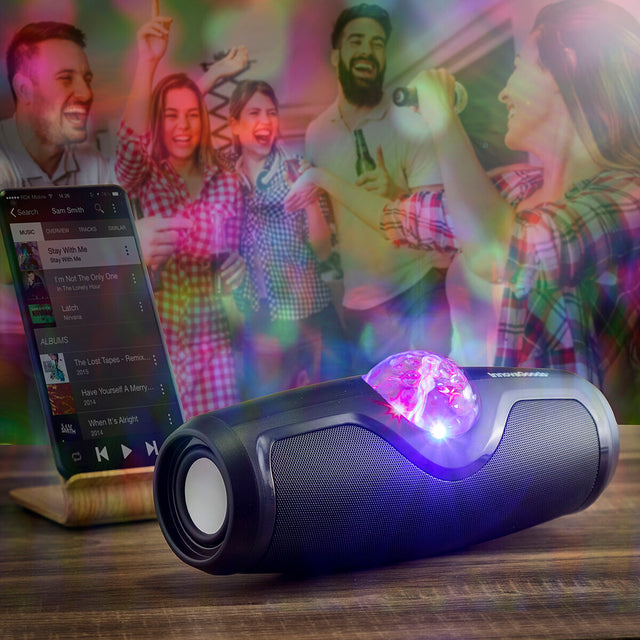 Altavoz Inalámbrico Recargable con Luces Disco Waflash InnovaGoods