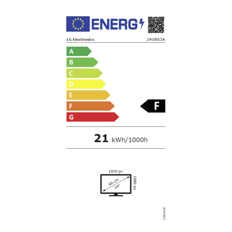Monitor LG 24GN53A-B 24" FULL HD 144 HZ