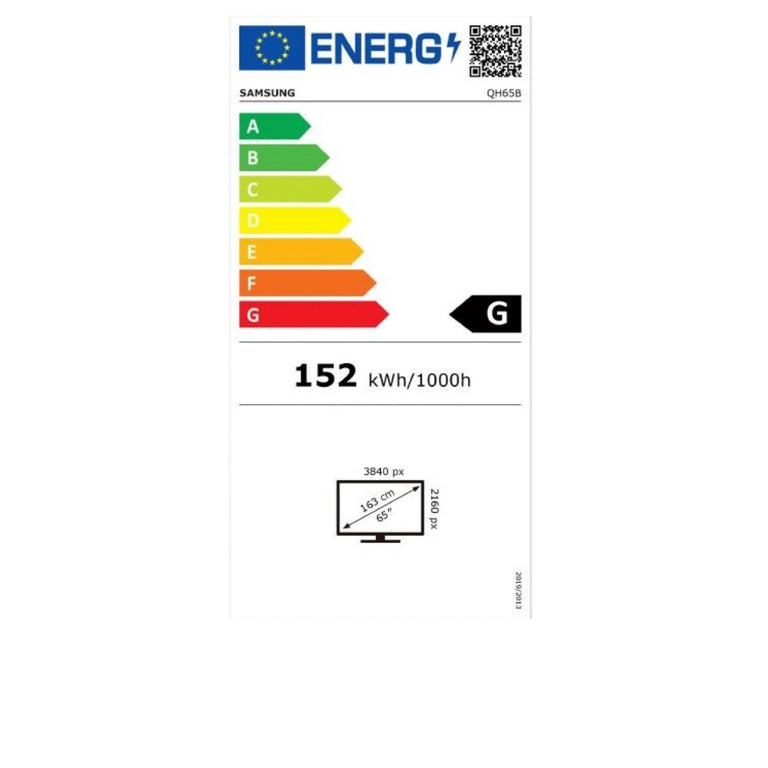 Monitor Samsung QH65B Ultra HD 4K 3840 x 2160 px 65"