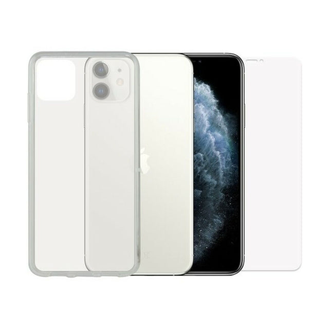 Displayschutzfolie aus gehärtetem Glas für Handy + Handyhülle iPhone 11 Pro Contact