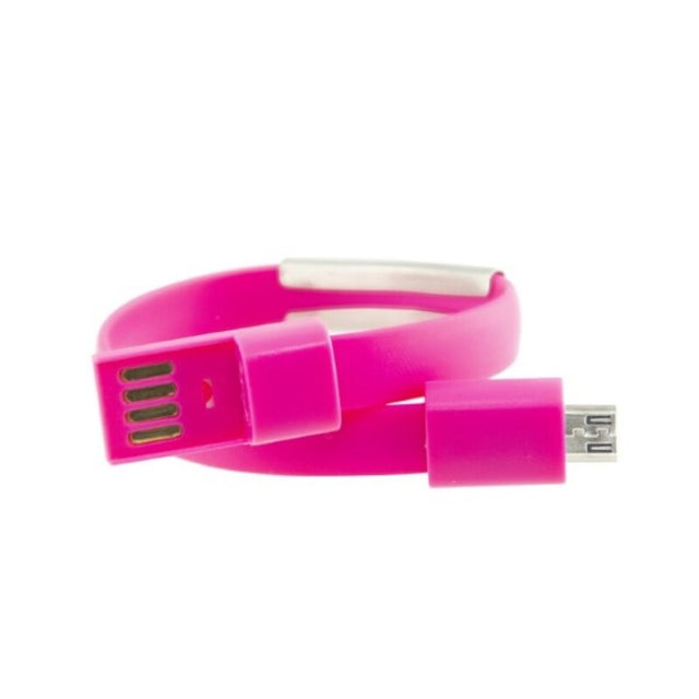 Armband Micro-USB-Kabel Kontakt 23 cm Rosa