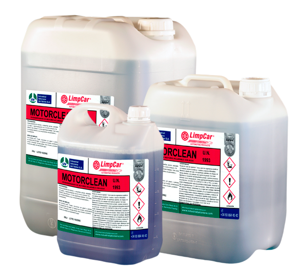 MOTORCLEAN. Desengrasante de Motores Aclarable con agua. 4x5, 10 y 25 Litros